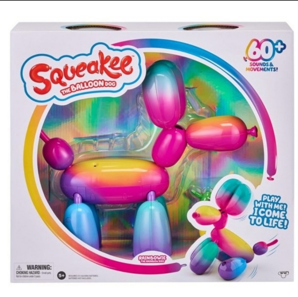 Squeakee The Balloon Dog - Rainbowie The Rainbow Dog
